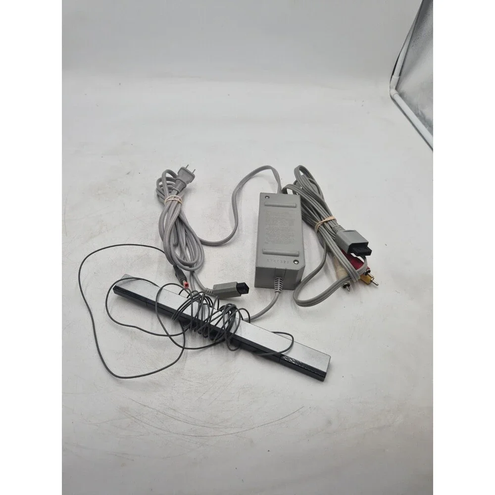 Nintendo Wii OEM Cord Bundle Power Supply AV Cable Sensor Bar Genuine Tested